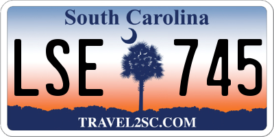 SC license plate LSE745