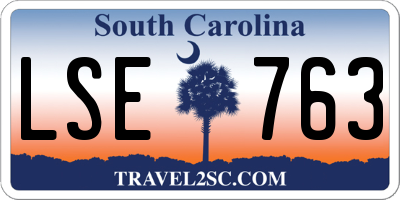 SC license plate LSE763
