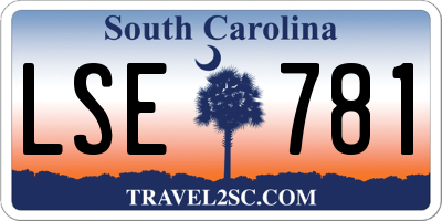 SC license plate LSE781