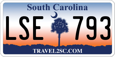 SC license plate LSE793