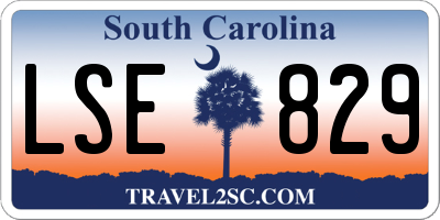 SC license plate LSE829