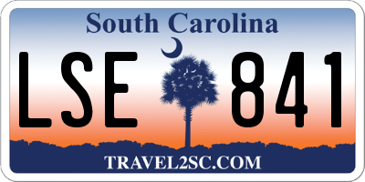 SC license plate LSE841