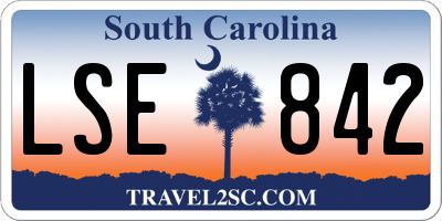 SC license plate LSE842