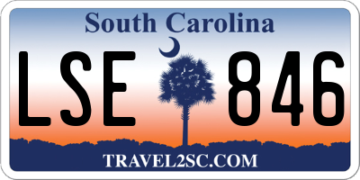 SC license plate LSE846