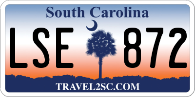 SC license plate LSE872