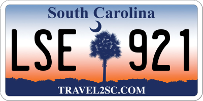SC license plate LSE921