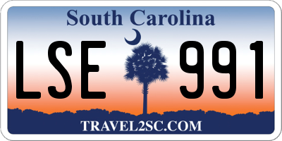SC license plate LSE991