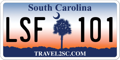 SC license plate LSF101