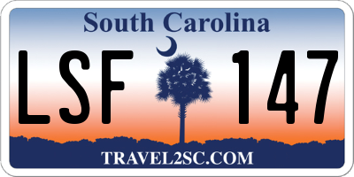 SC license plate LSF147