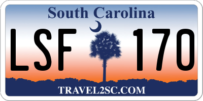 SC license plate LSF170