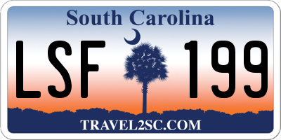 SC license plate LSF199