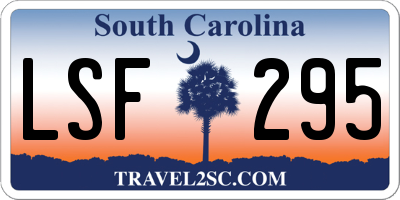 SC license plate LSF295