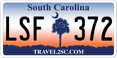 SC license plate LSF372