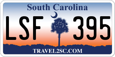 SC license plate LSF395
