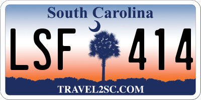 SC license plate LSF414