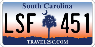 SC license plate LSF451
