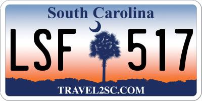 SC license plate LSF517