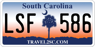 SC license plate LSF586
