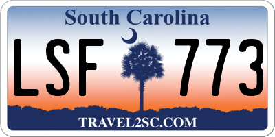 SC license plate LSF773