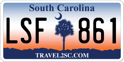 SC license plate LSF861