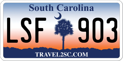 SC license plate LSF903