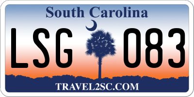 SC license plate LSG083
