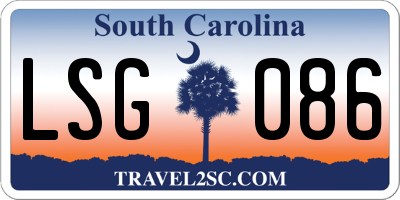 SC license plate LSG086