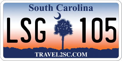 SC license plate LSG105