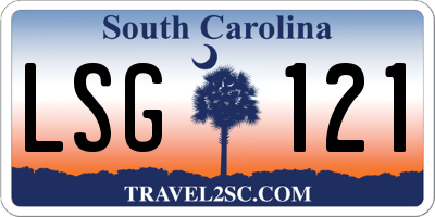 SC license plate LSG121