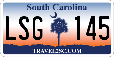 SC license plate LSG145