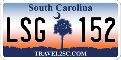 SC license plate LSG152
