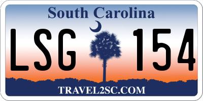 SC license plate LSG154