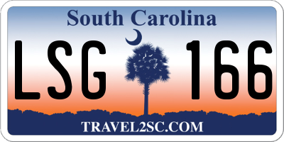 SC license plate LSG166