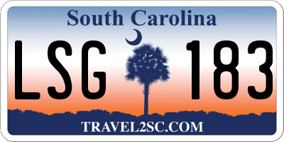 SC license plate LSG183