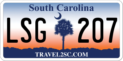 SC license plate LSG207