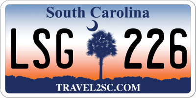 SC license plate LSG226
