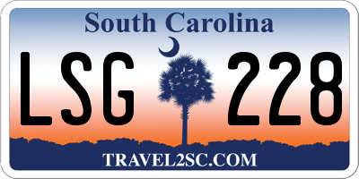 SC license plate LSG228