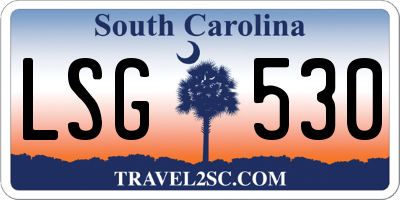 SC license plate LSG530