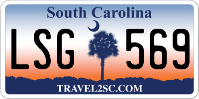 SC license plate LSG569