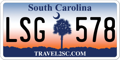 SC license plate LSG578