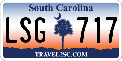 SC license plate LSG717