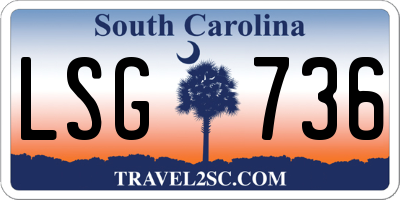 SC license plate LSG736