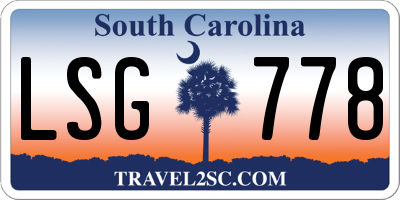 SC license plate LSG778