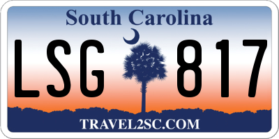 SC license plate LSG817