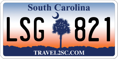 SC license plate LSG821