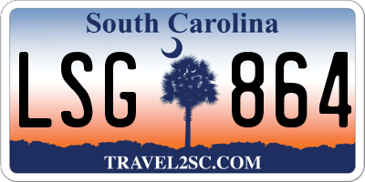 SC license plate LSG864