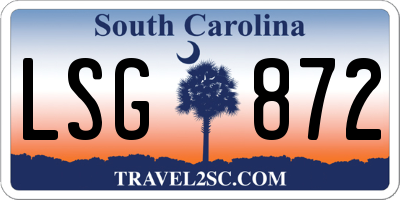 SC license plate LSG872