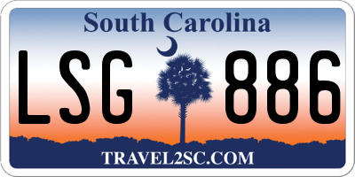 SC license plate LSG886