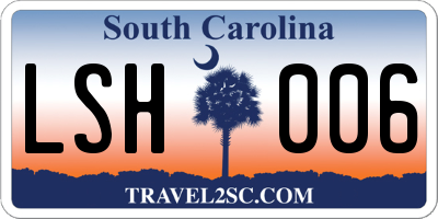 SC license plate LSH006