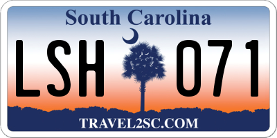 SC license plate LSH071